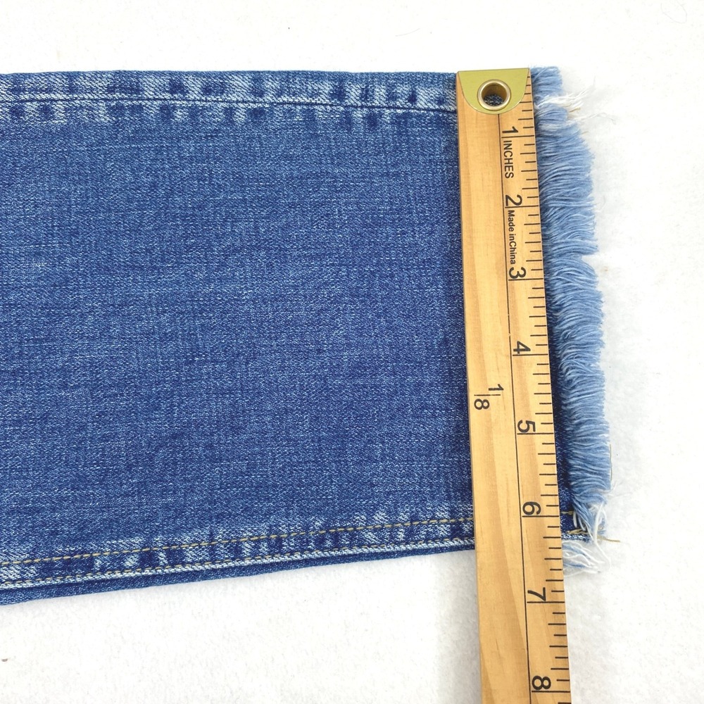 Kancan‎ Straight Jeans Junior 1 Medium Wash Denim Distress Raw Hem Pockets - Picture 10 of 12